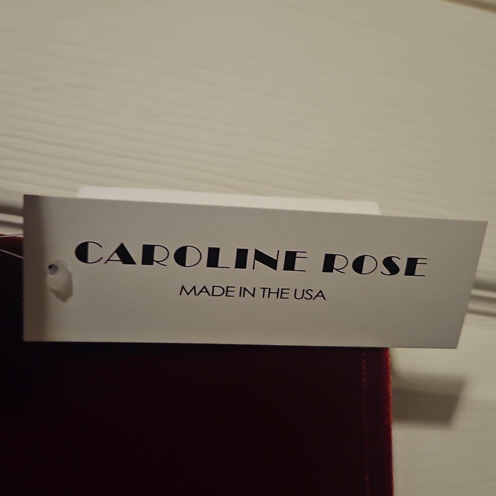 NWT Caroline Rose Velvet Cowl Neck Tunic: Deep Red Made In USA - Picture 5 of 10